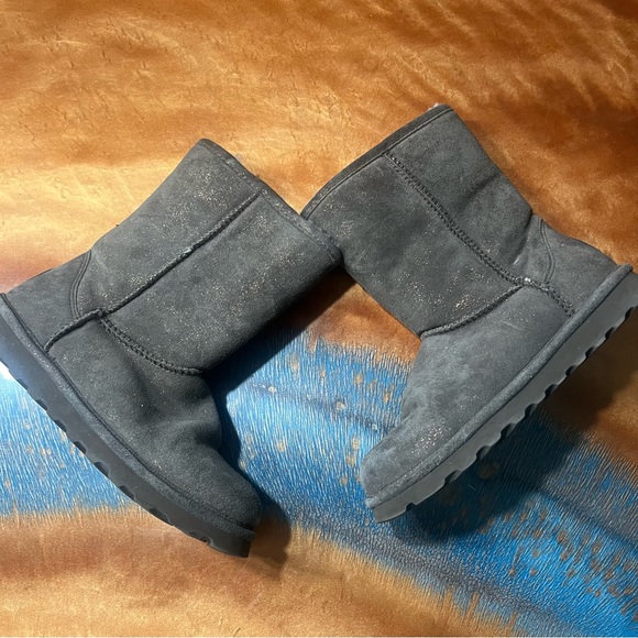 Bear Paw Elle Leather and Shearling Short Boots size 9 glittery - Picture 4 of 10